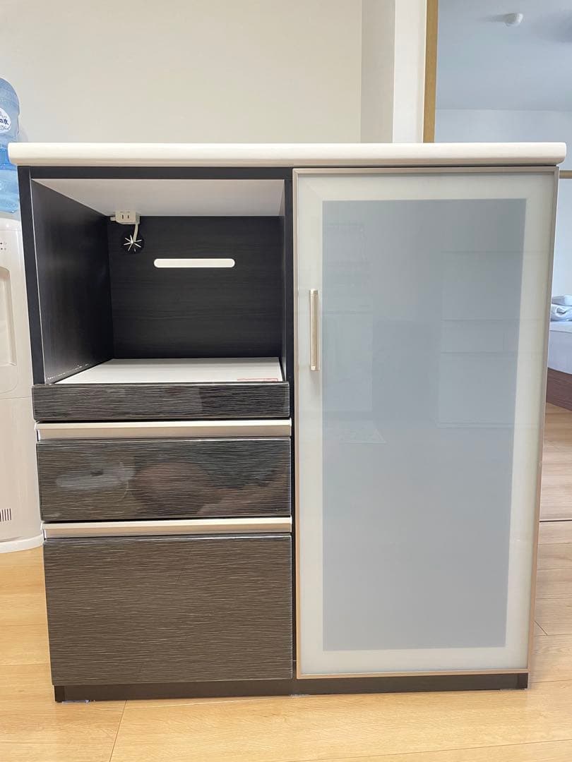 うみんちゅ【 ニトリ Ｎポスティア 90BK 食器棚 】