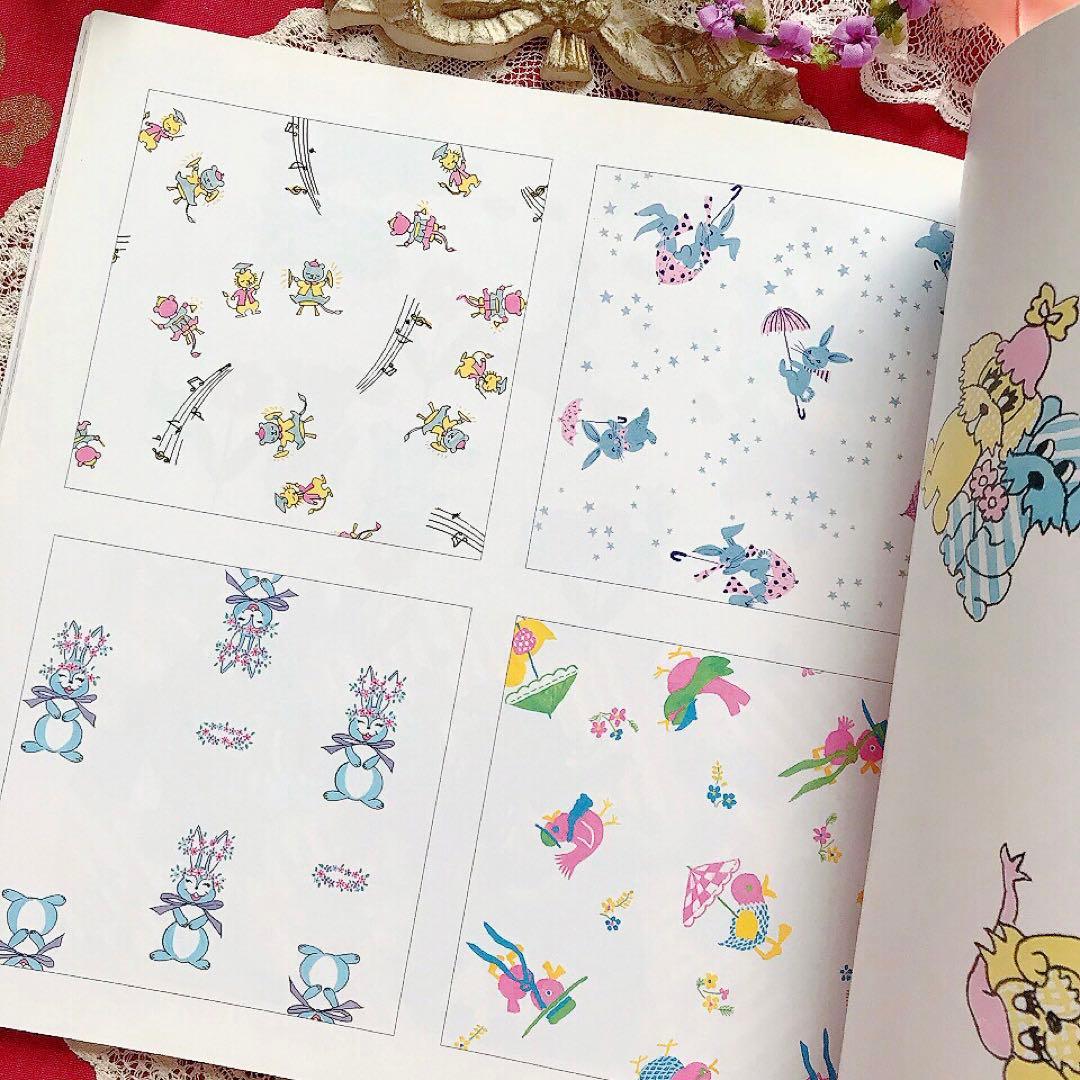 レトロアニマル ヴィンテージ子供服 テキスタイル洋書♡素材CD-ROM付き 猫