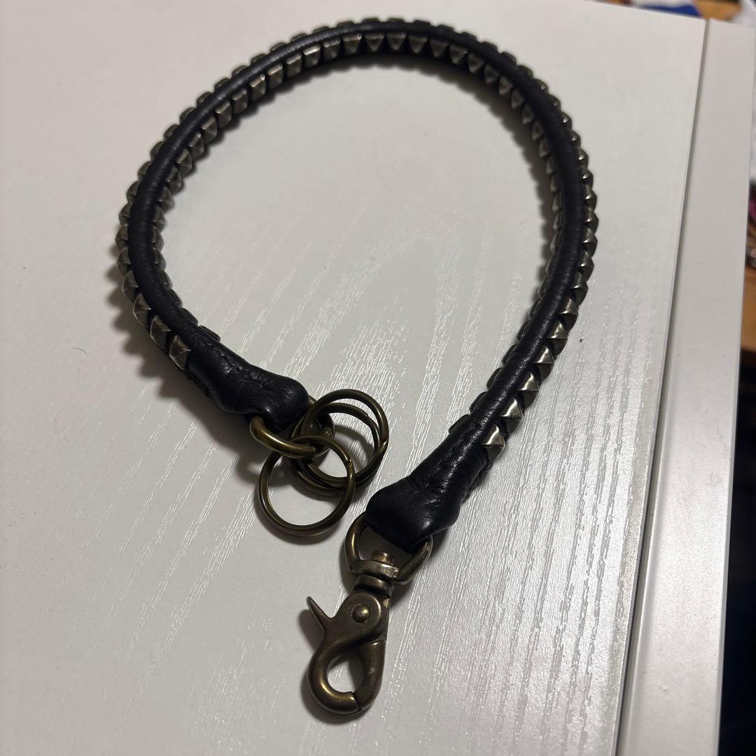 CALEE ウォレットチェーン スタッズ付き