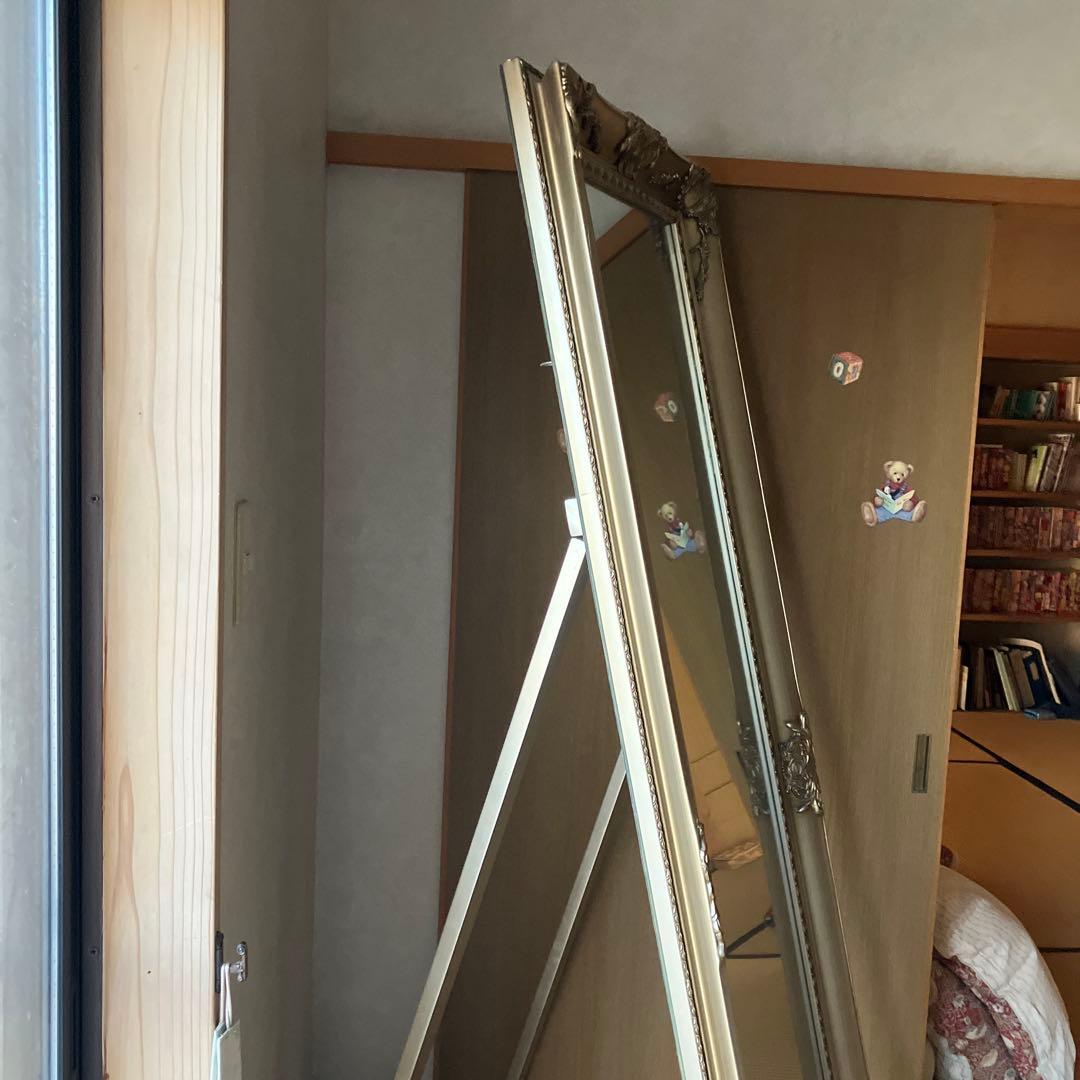 スタンドミラー　ゴールド　ロココ調