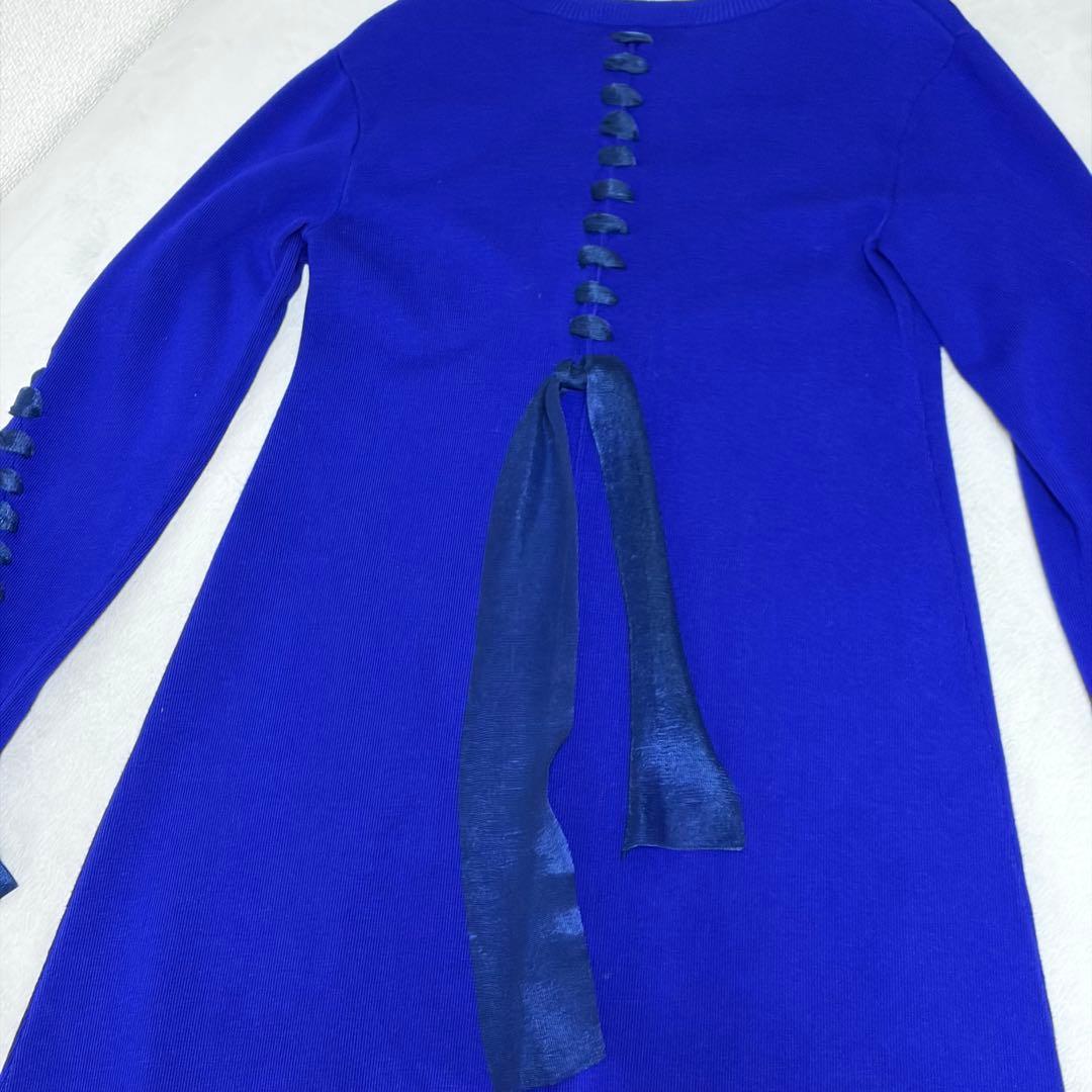 アンスリードUN3D. 【36】ブレイドニットワンピース レースアップ 編み上げ