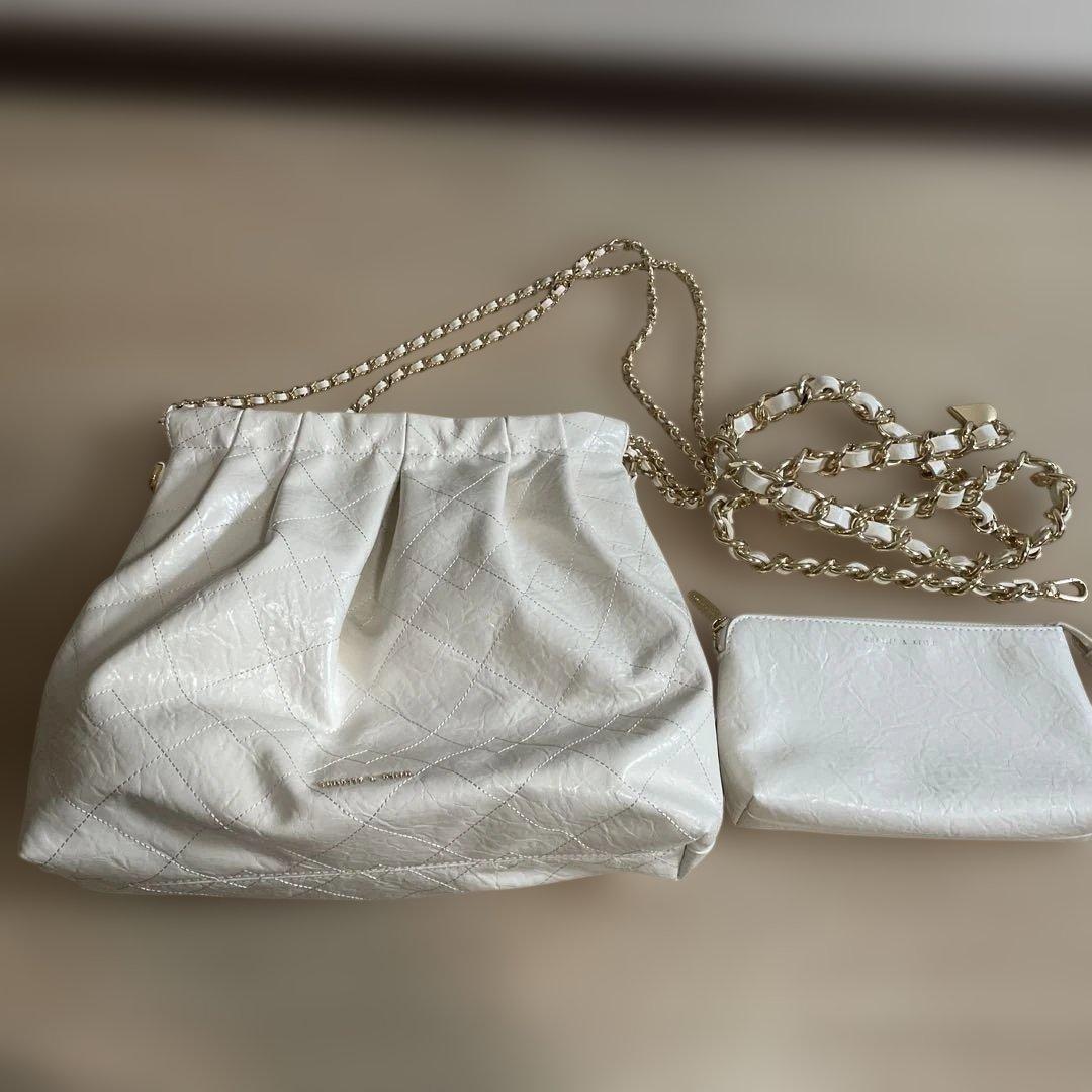 チャールズアンドキースドゥオブレードチェーンハンドルホーボーショルダーバッグ