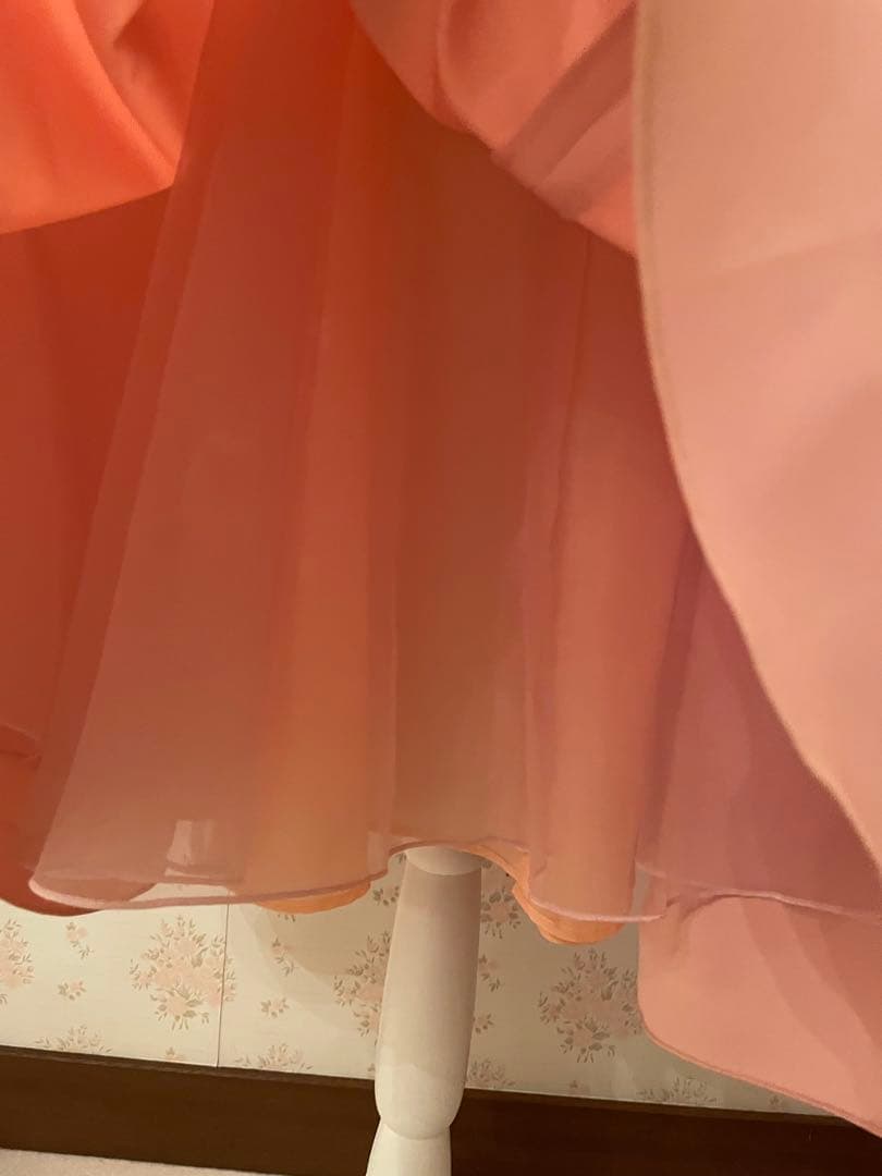 Rene 膝丈フレアワンピース サーモンピンク 36 新品未使用