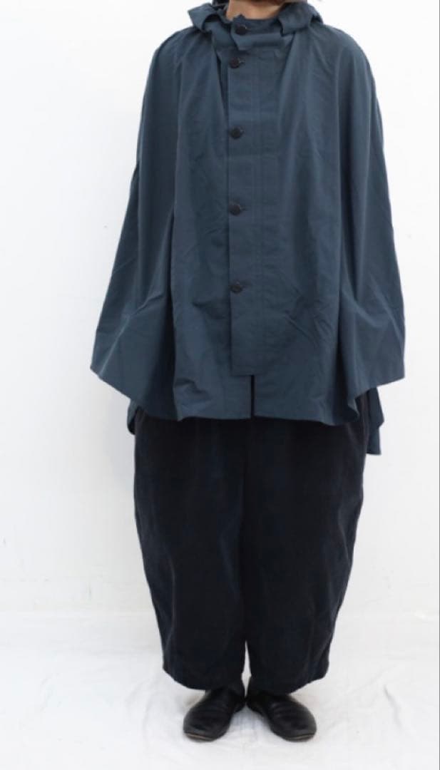 ポスタルコ　postalcoダークブルー 男女兼用レインポンチョ