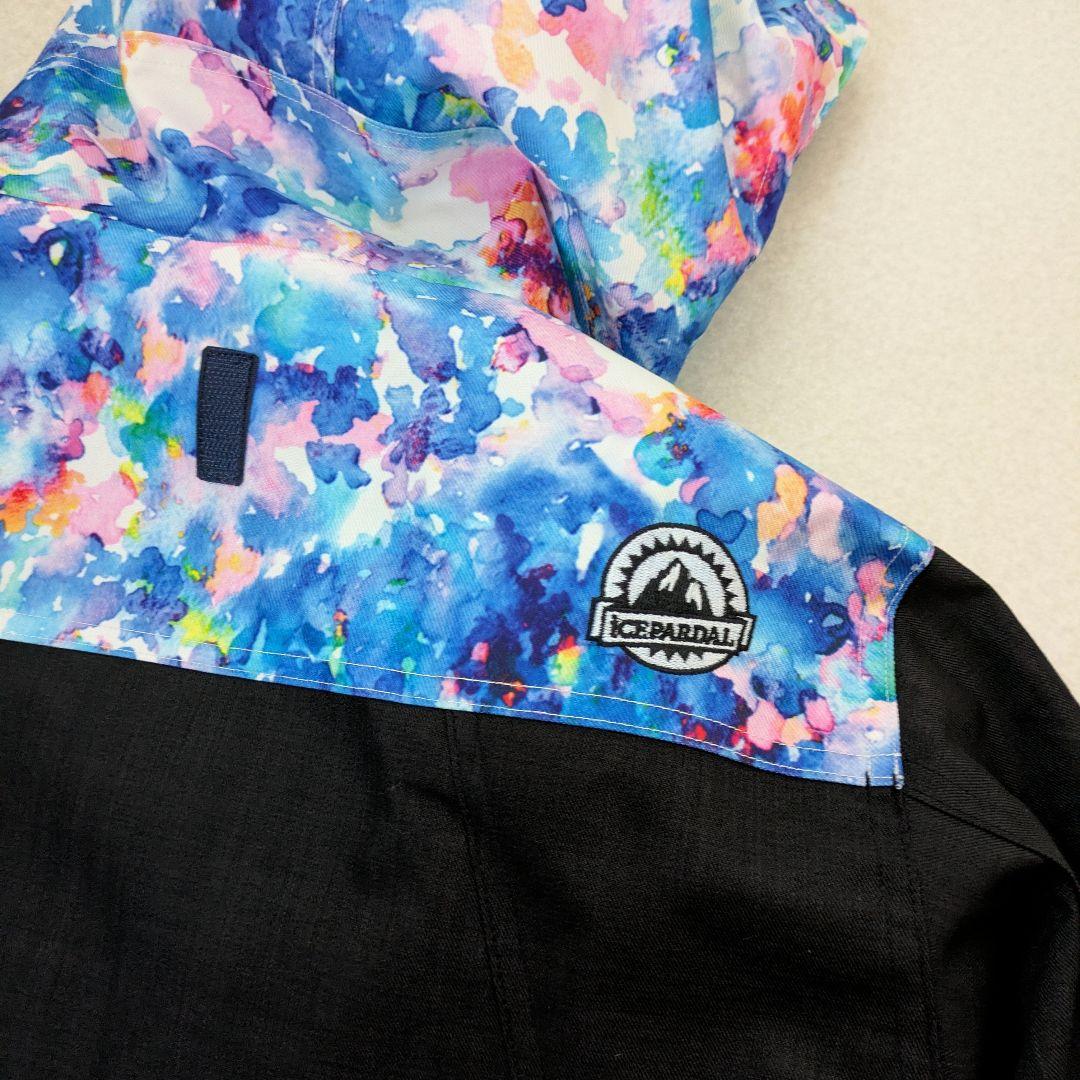 【新品級】スワロフスキー付水彩画 ICEPARDAL スノーボードウェアセット