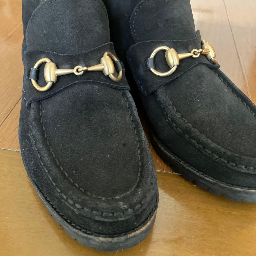 グッチ　GUCCI スウェードビット　ハイカットローファー　C３６