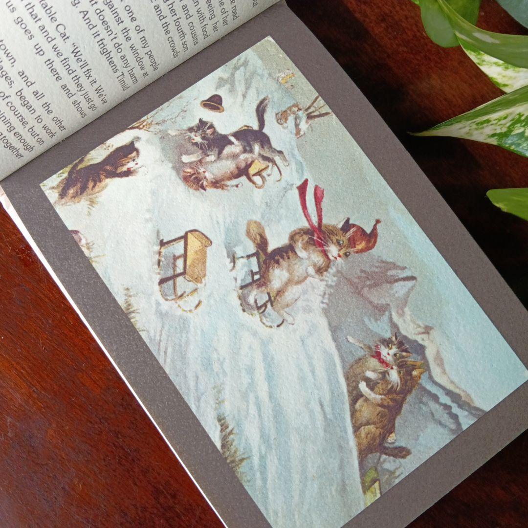 洋書古書　希少　猫の国　アート　画集　ポストカード　イラスト　ヴィンテージ