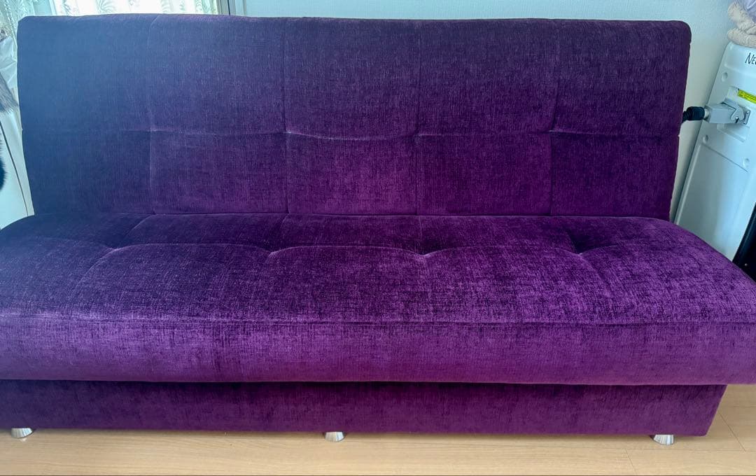 【セール】フランスベッド アルマ セミダブル ソファベット パープル
