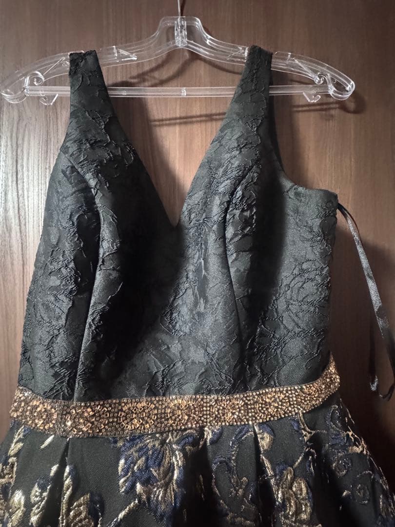 アールズガウン　ジャカード Aラインドレス XS〜4L