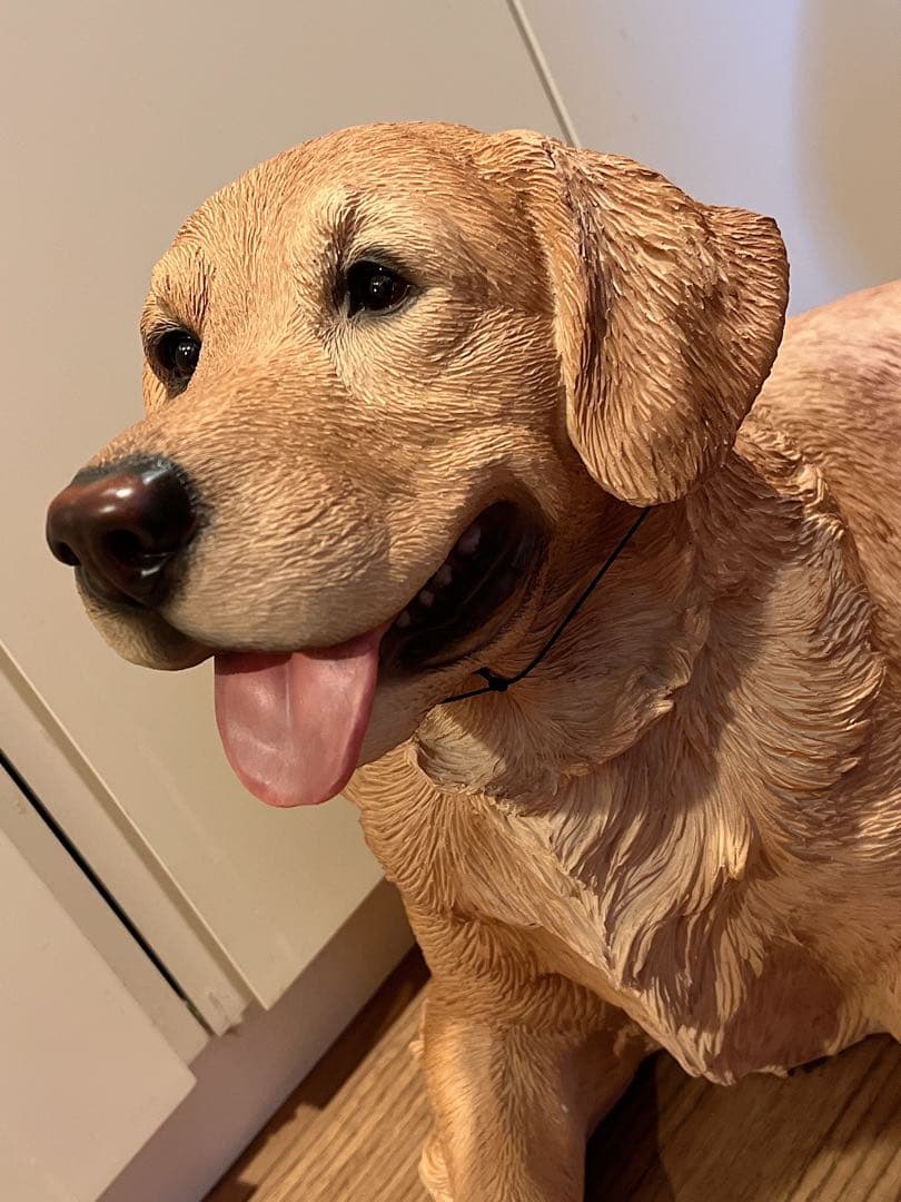 ※かつゴールデンレトリバー犬 オブジェ置物オーナメント実物大本物そっくり
