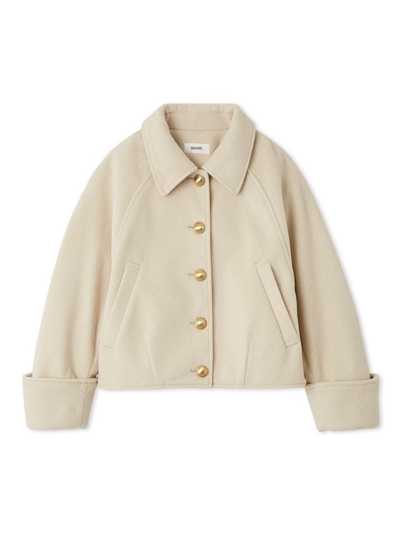 SNIDEL スナイデルステンカラーメタルボタンジャケット アイボリー