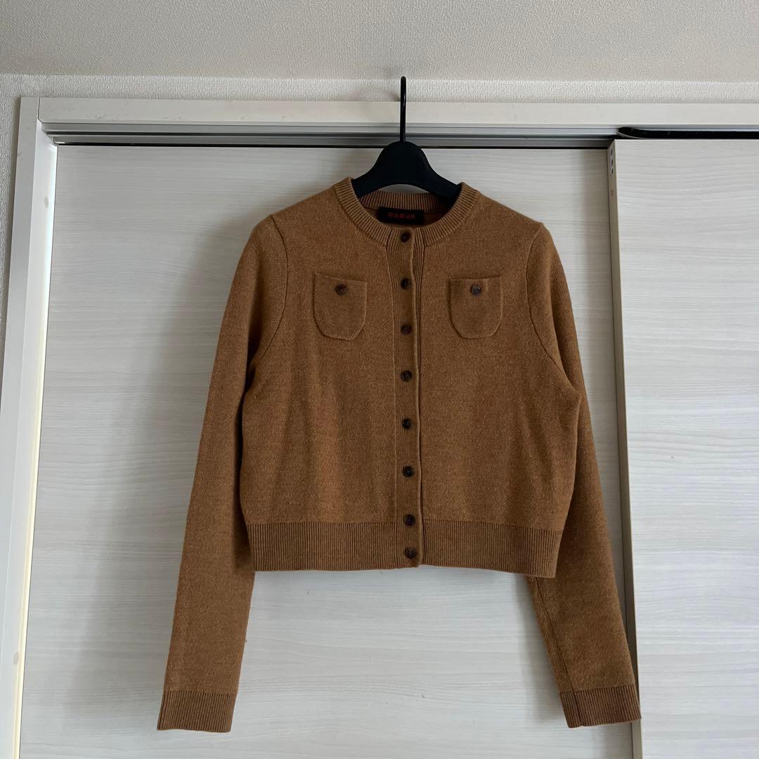 caban ウールカシミヤ クルーカーディガン