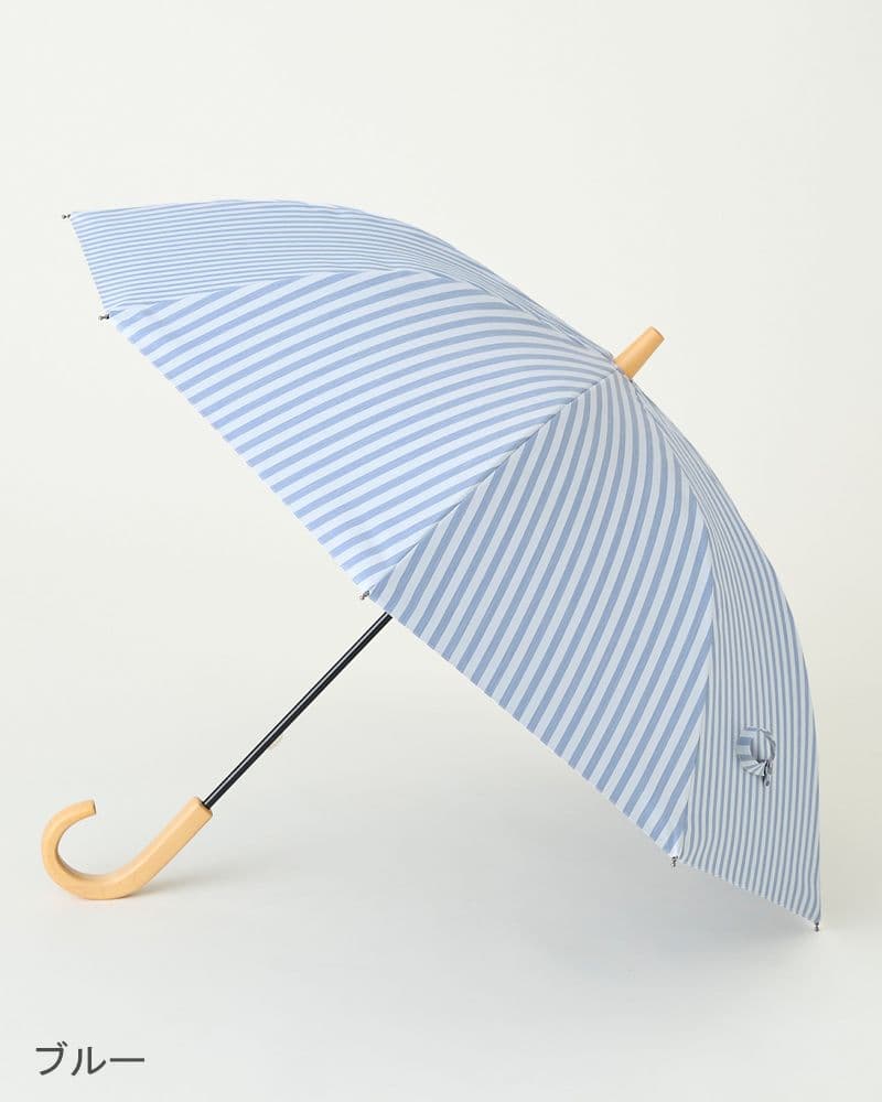 サンバリア100 長傘　Sサイズ　ブルーストライプ