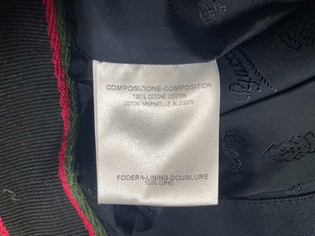 グッチ　ネイビー　ミリタリージャケット　サイズ46