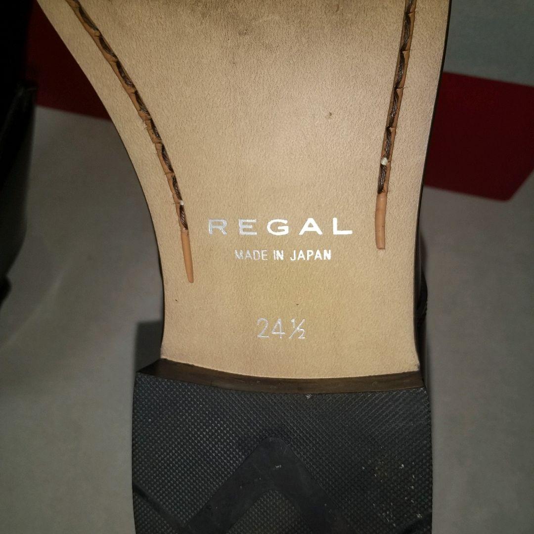 極美品　REGAL　24．5　051S ストレートチップ　ドレスシューズ　黒