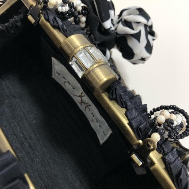 新品未使用★メリーフランシス 豪華ビーズ装飾 パーティーバッグ 黒、白、銀など