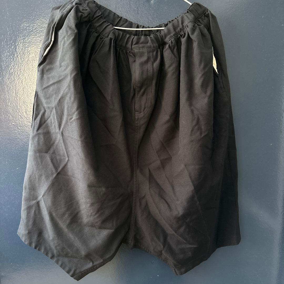 BLACKコムデギャルソンサルエルパンツ ブラック ジッパーポケット付き