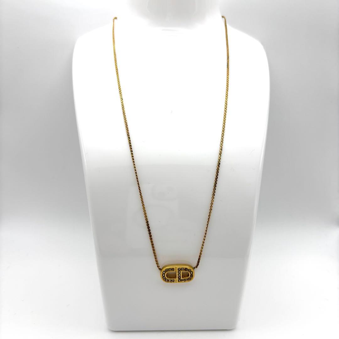 Christian Dior ネックレス CD ラインストーン ヴィンテージ