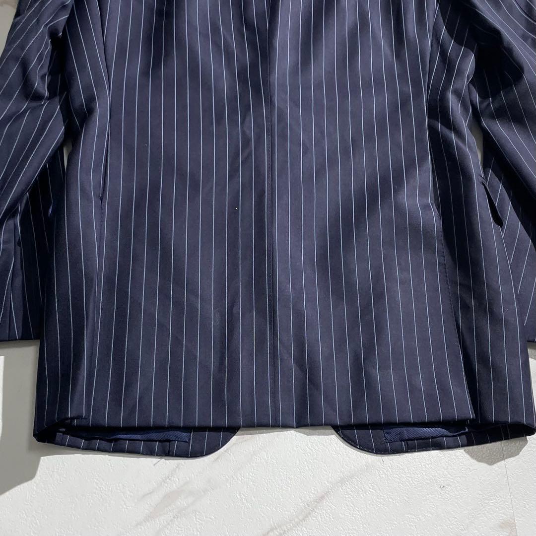 極美品✨ ビームスエフ スーツ セットアップ ネイビー ストラップ M相当 紺色