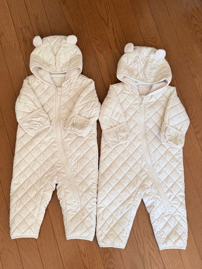 【未使用】ユニクロ キルティングロンパース 70
