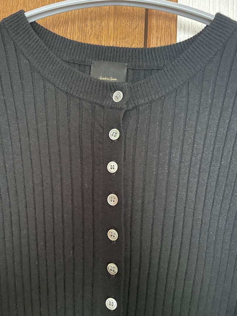 スピック＆スパン／ヘンリーネックリブニットワンピース