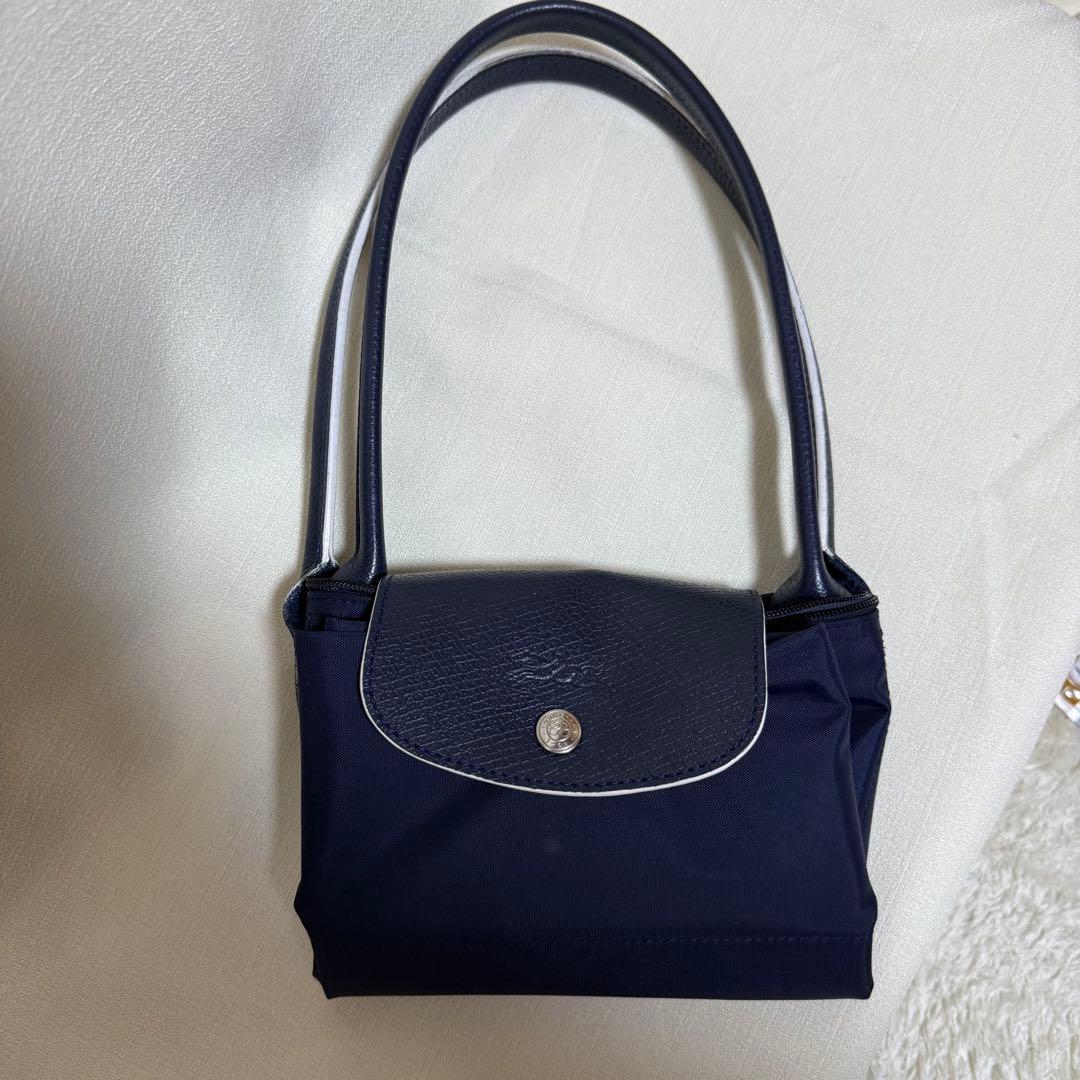 ロンシャン　建国記念限定　 折り畳みトートナイロンバッグ　ネイビー　トレパリ