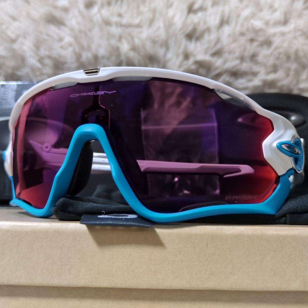 付属品完備 OAKLEY オークリー JAWBREAKER アイウェア 白 青
