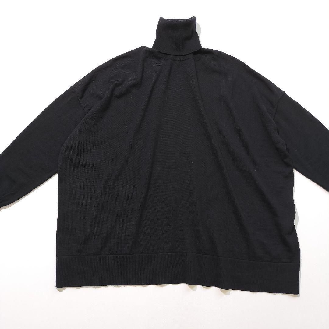 WIRROW ウィロー ウール タートルネック ニット プルオーバー ブラック