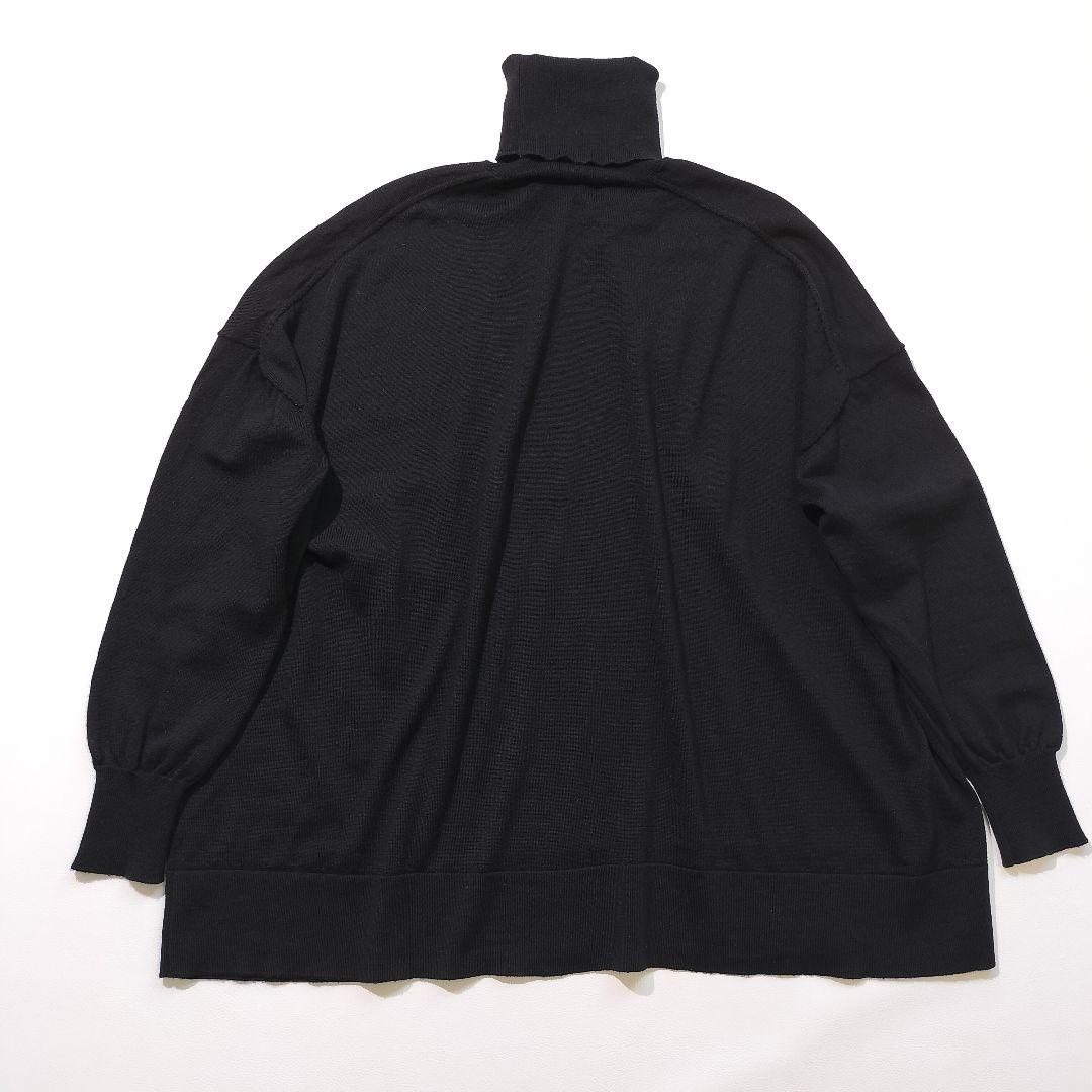 WIRROW ウィロー ウール タートルネック ニット プルオーバー ブラック