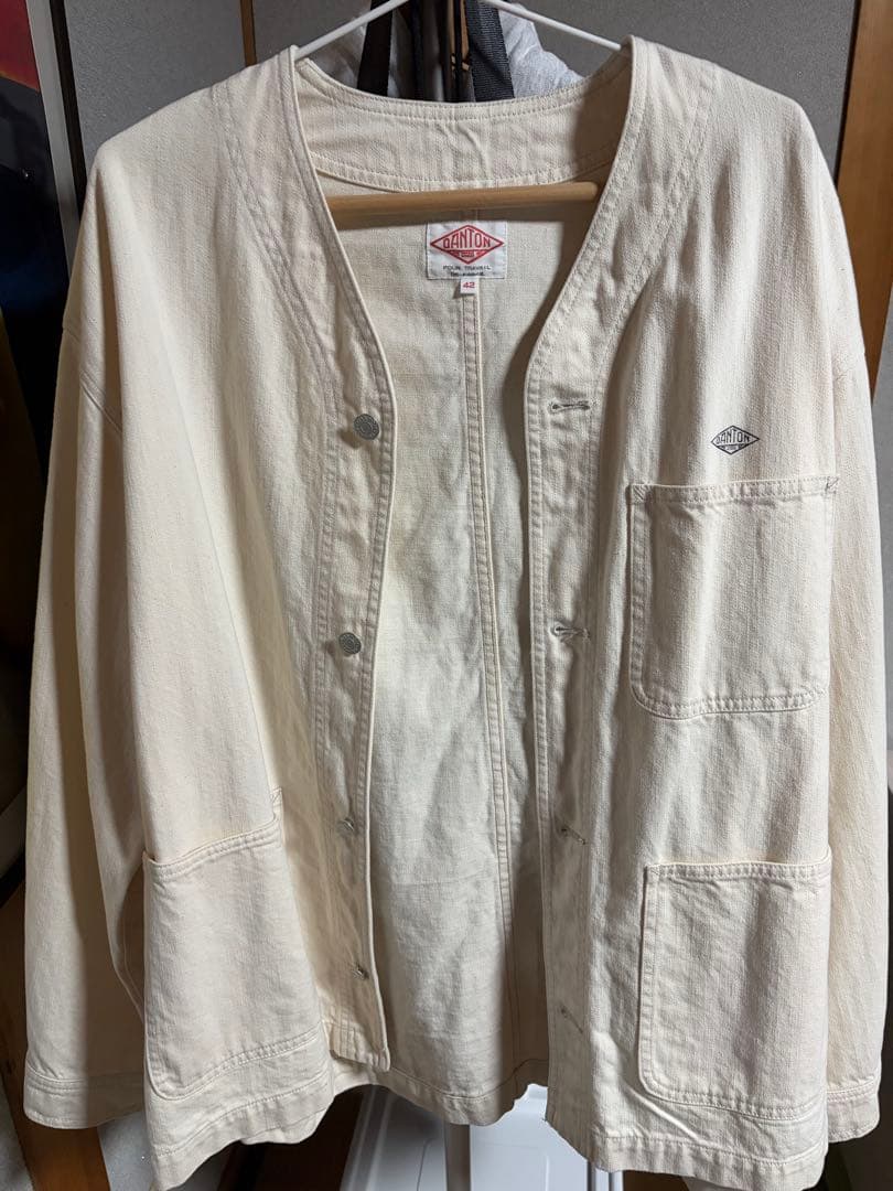 Cotton Drill Collarless Jacket 42 セットアップ