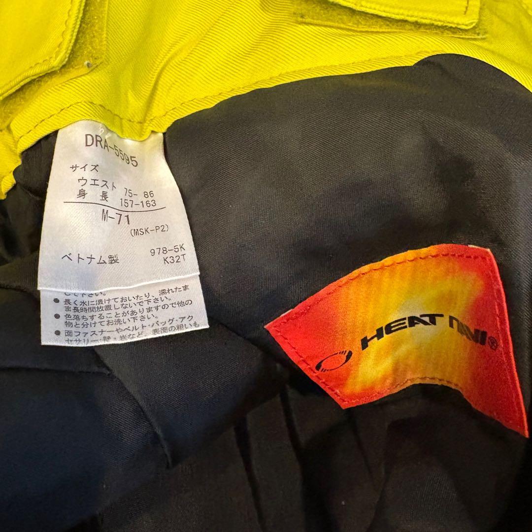 美品☆DESCENTE デサント スキーウェア　上下セット　上S 下M 黄色