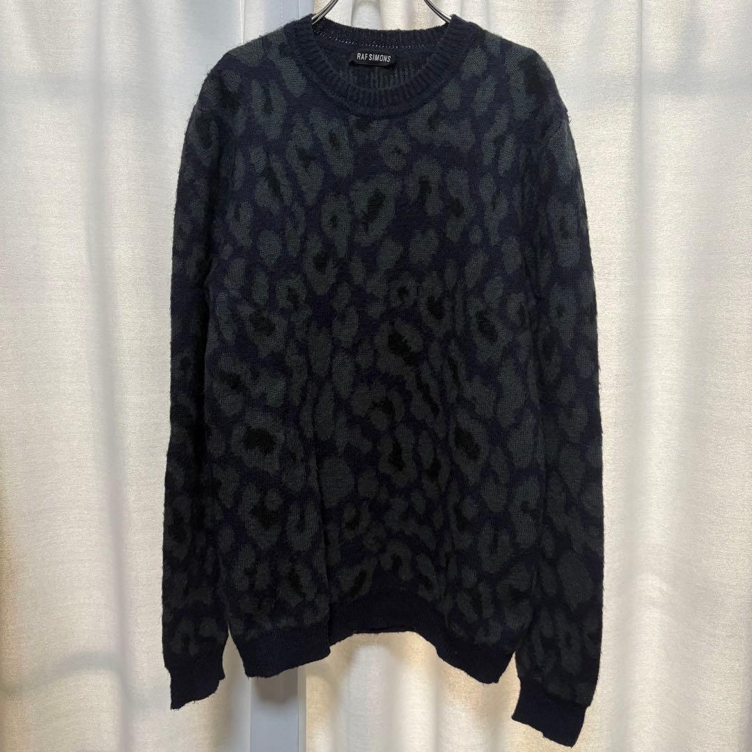 RAF SIMONS Archive レオパード モヘア ニット