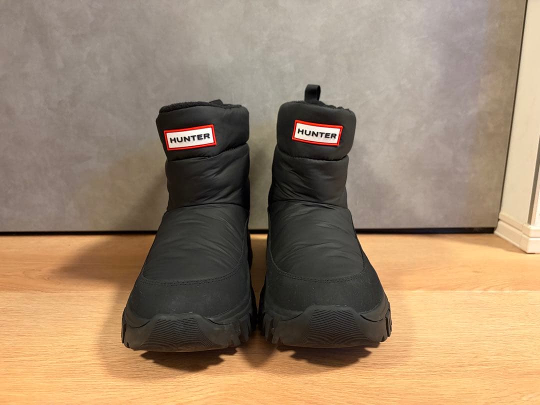 美品　HUNTER ブラック スノーブーツ