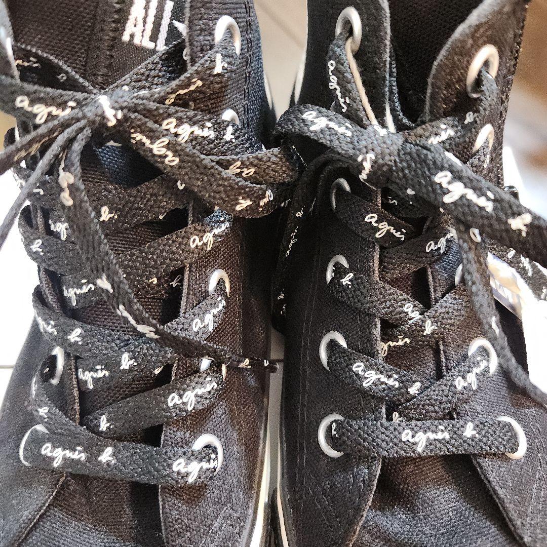 アニエスベー×コンバース キッズ ハイカットスニーカー　チャック付き　　19cm