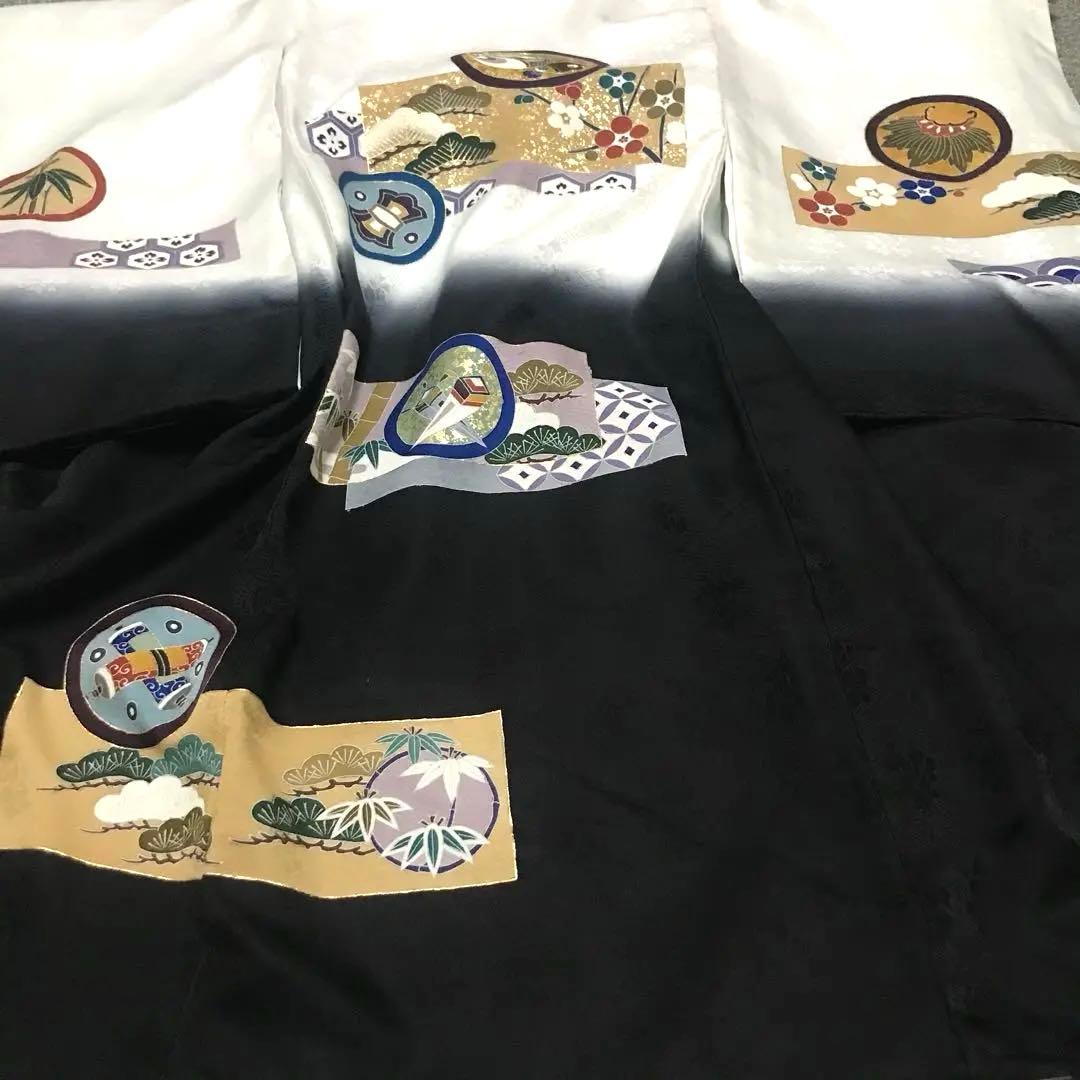 【新品未使用】手書き京友禅 お宮参り 産着 祝着 襦袢付 新品たとう紙付 正絹