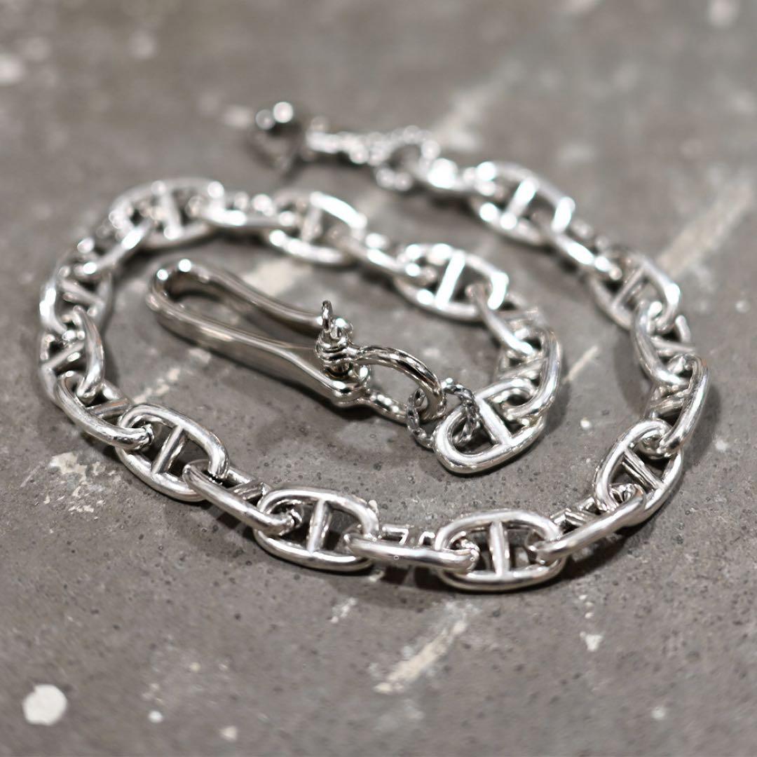 シルバーアンカーリンクウォレットチェーン トラッカー 財布