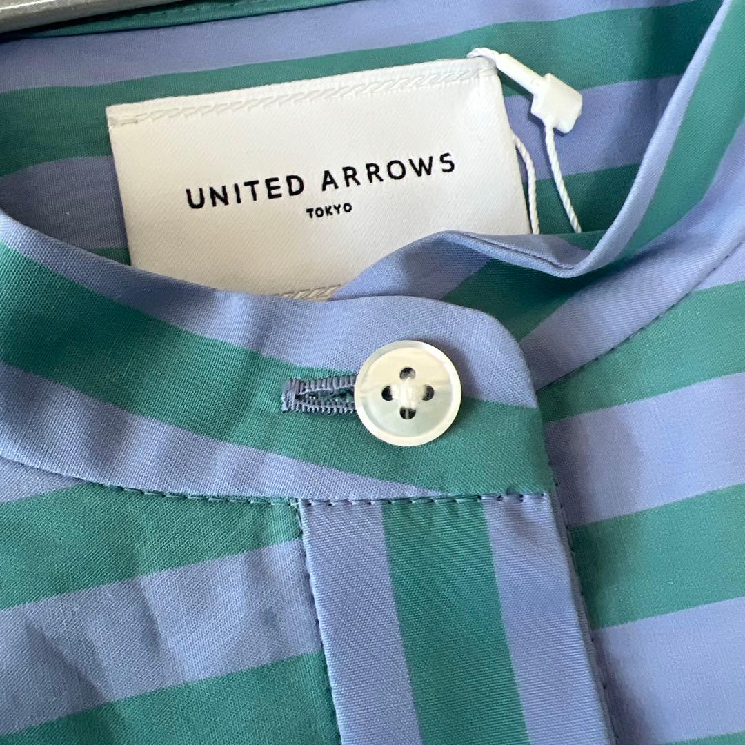 新品タグ付き　ユナイテッドアローズ　ストライプワンピース　コットン　日本製　M