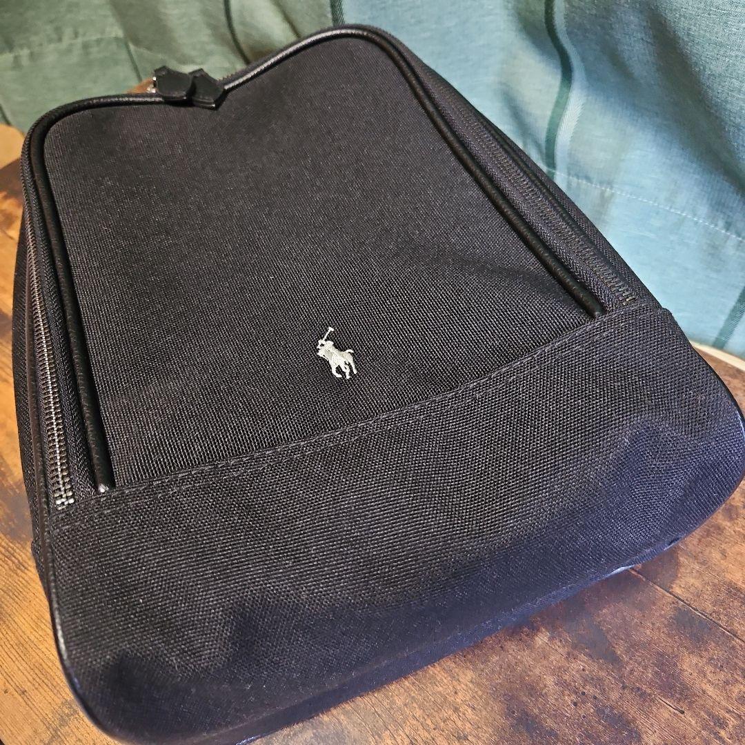 POLO ブラック 　ゴルフシューズバッグ