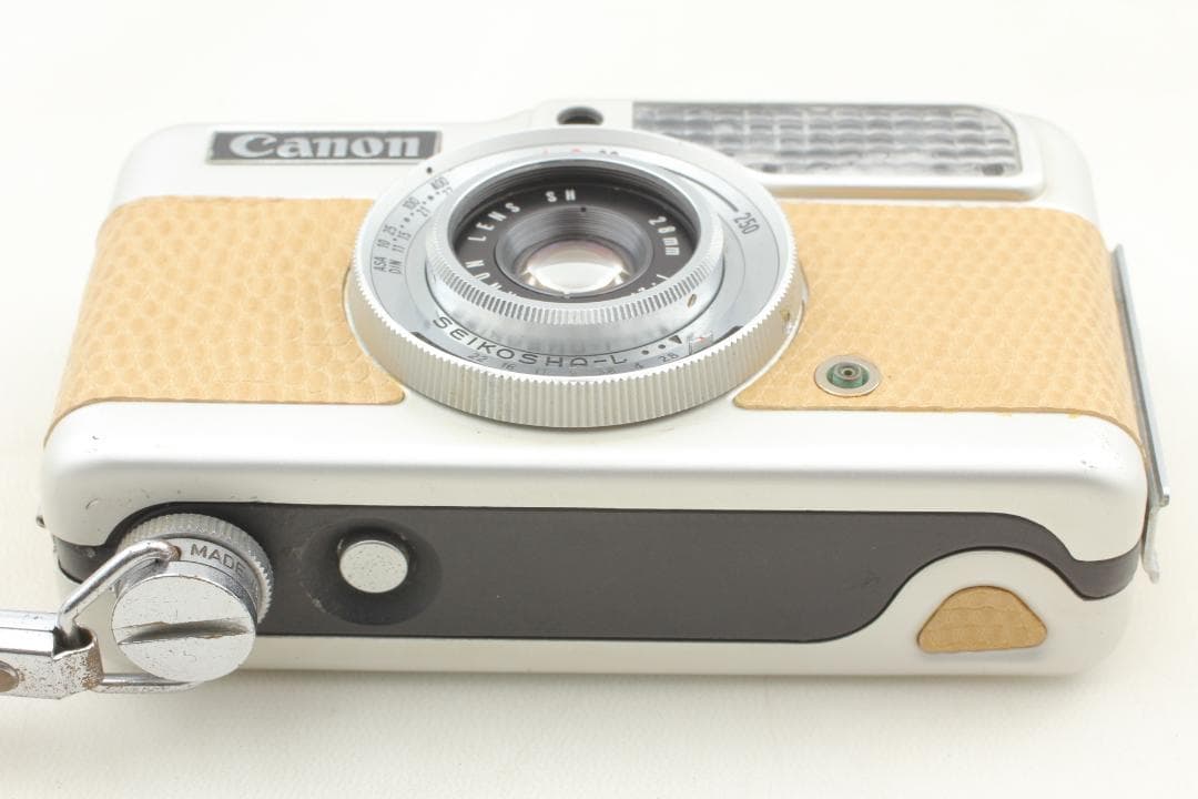 【整備済　美品】ベージュ　Canon demiハーフカメラ　露出計ok＃1317