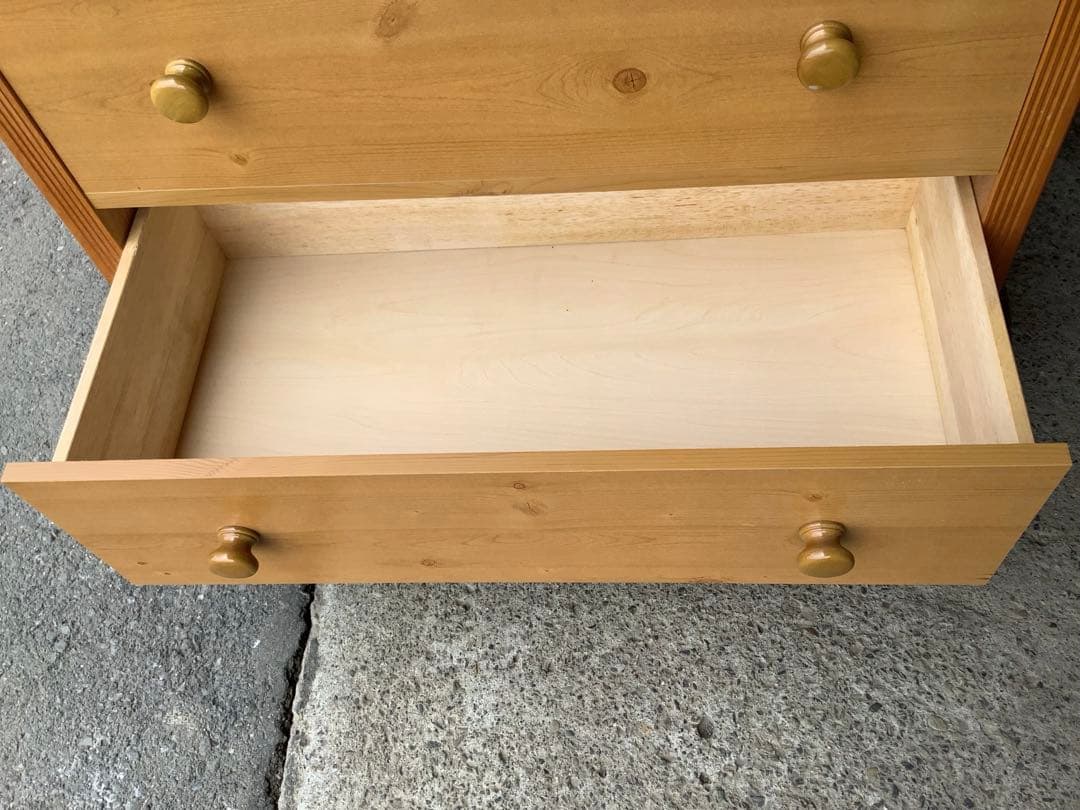 【小さめ】3段洋服タンス 木製チェスト志水木工 B&W