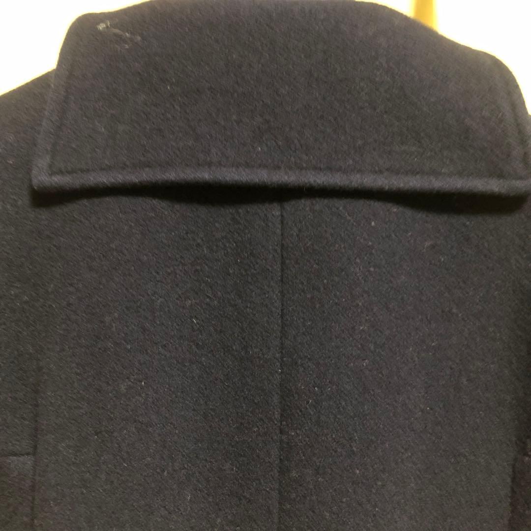 ヨウジヤマモト　ネイビー ウール混合 ピーコート