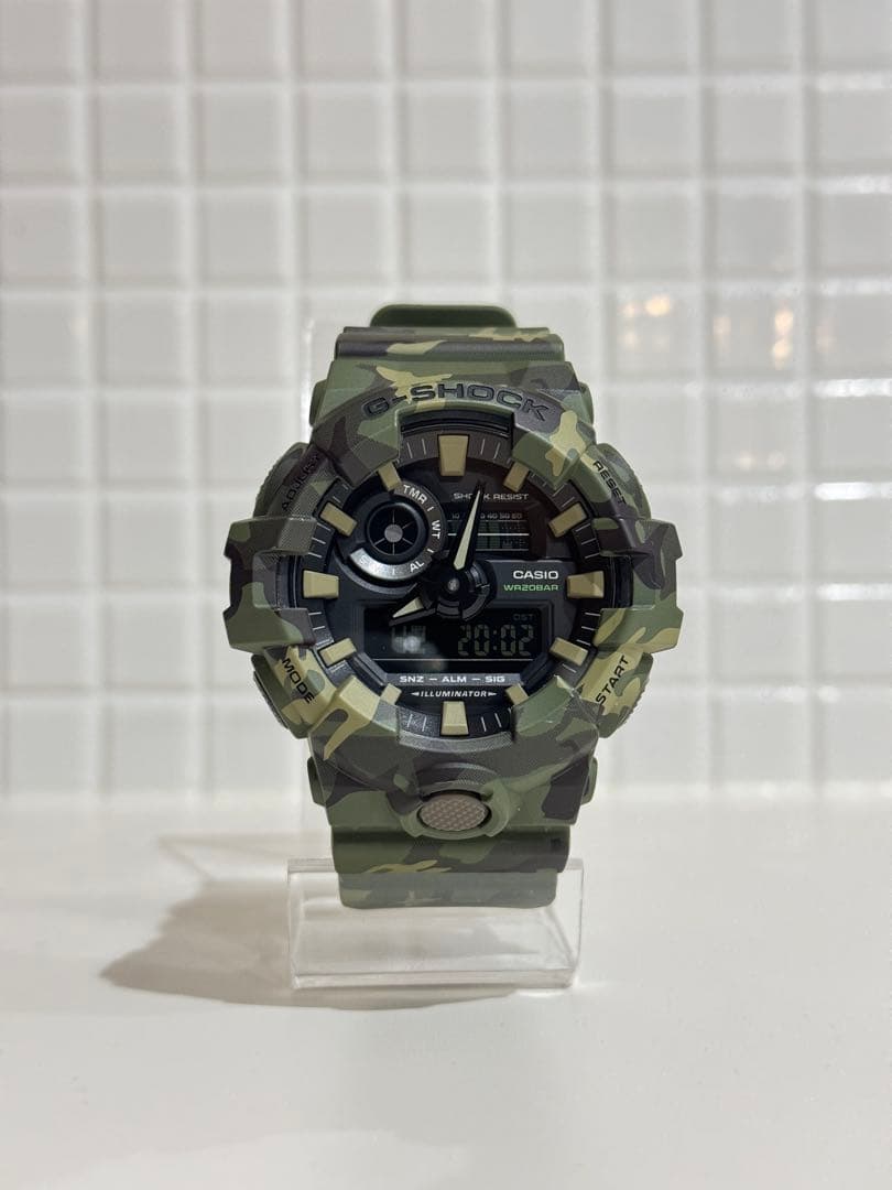 【美品】人気 カシオ G-SHOCK GA-700CM-3AJF カモフラージュ