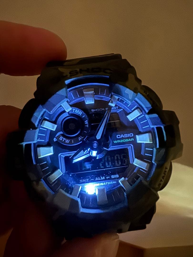 【美品】人気 カシオ G-SHOCK GA-700CM-3AJF カモフラージュ