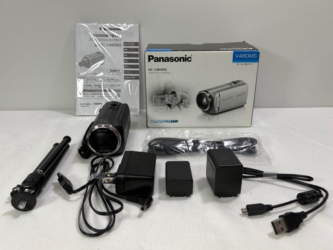 パナソニック デジタルハイビジョン ビデオカメラ HC-V480MS-K