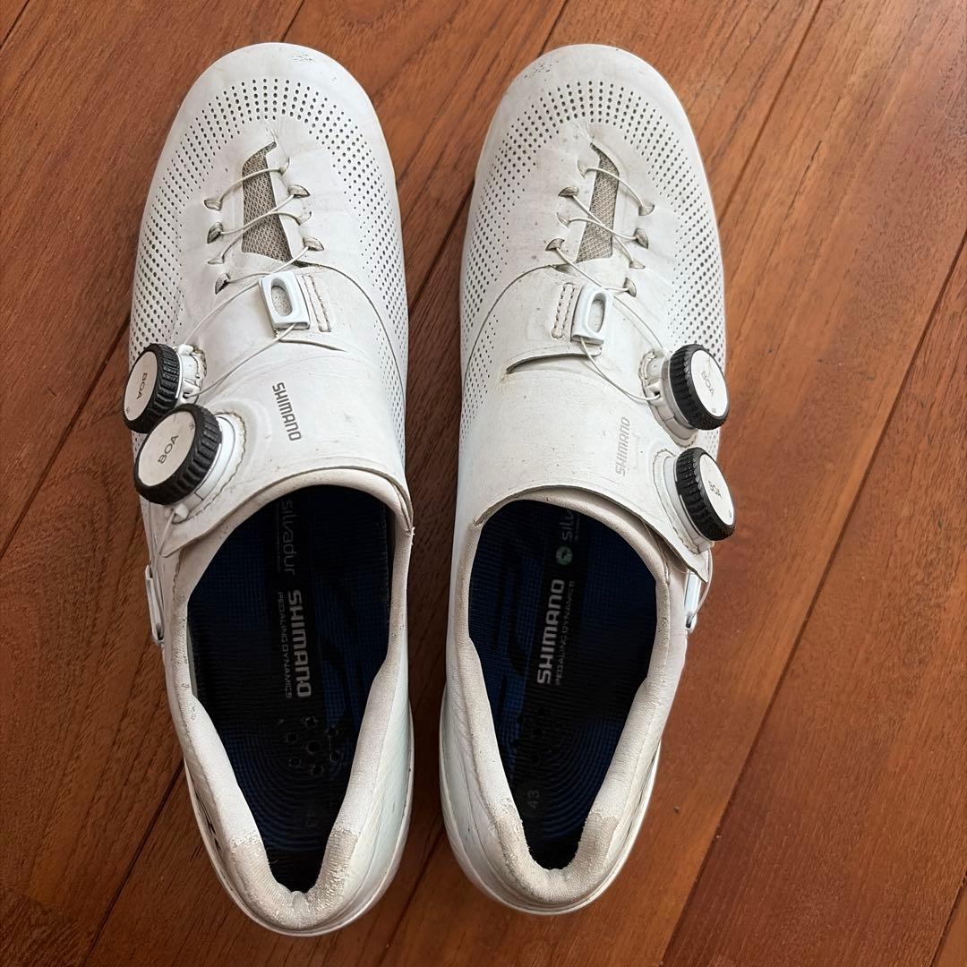 SHIMANO S-PHYRE ホワイトシューズ　SH-RC903 中古