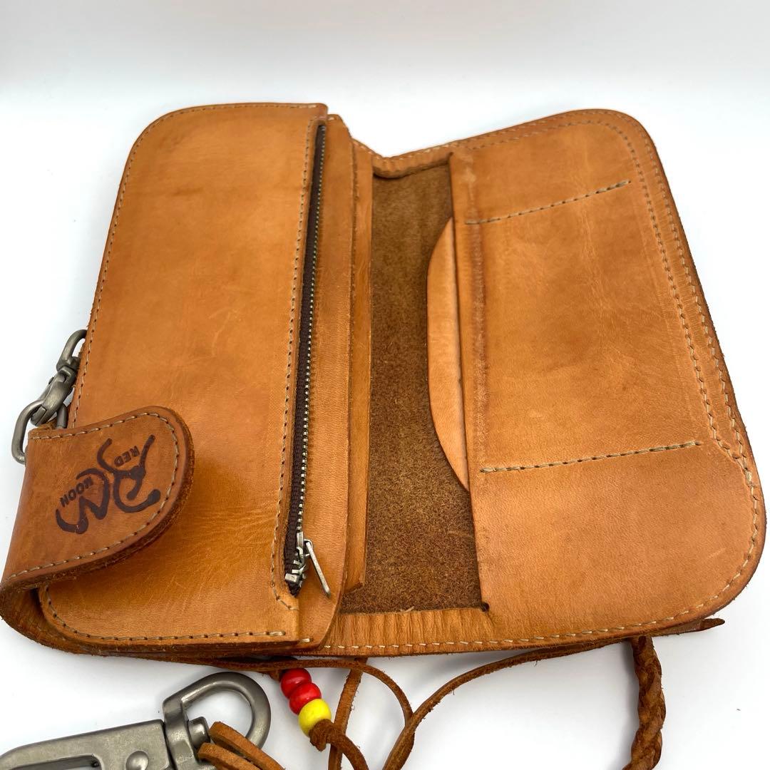 レッドムーン　長財布　チェーンウォレット　レザー