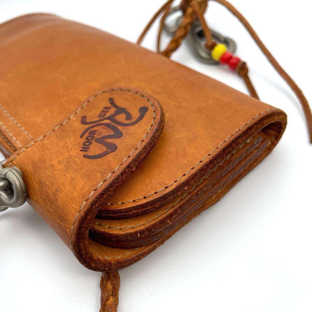 レッドムーン　長財布　チェーンウォレット　レザー