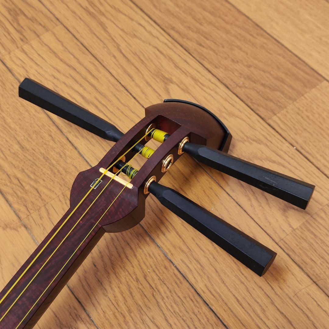 【美品】短棹 東さわり 三味線 藤本流 ハードケース付き 付属品完備