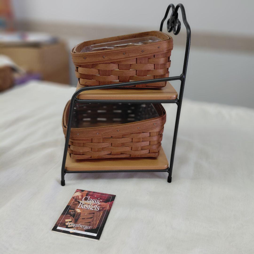 ロンガバーガー　アイアンラック　バスケット付き　インテリア　アンティーク