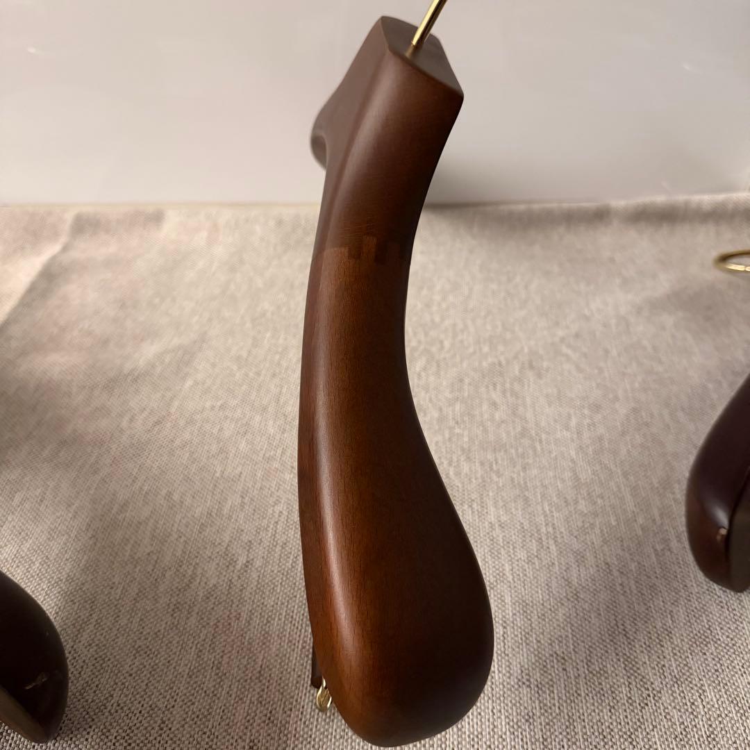 長塩産業　ながしお HNO木製ハンガー　幅40cm スライドバー付　12本セット